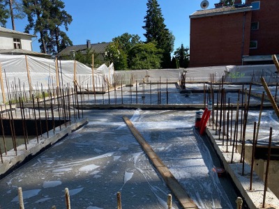 Betonēts pārsegums virs pagraba